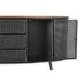 Miniatyrbillede 5 af 7: Skænk DKD Home Decor 145,5 x 45 x 76 cm Gran Sort Metal Brun