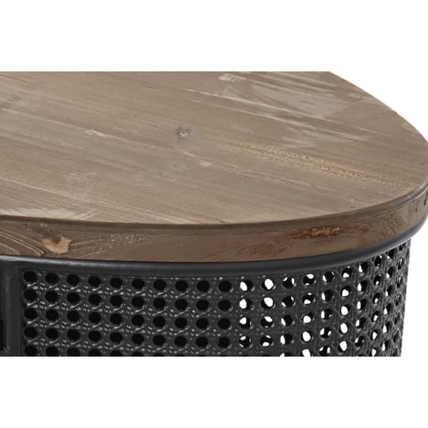 Skænk DKD Home Decor 145,5 x 45 x 76 cm Gran Sort Metal Brun