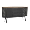 Miniatyrbillede 1 af 7: Skænk DKD Home Decor 145,5 x 45 x 76 cm Gran Sort Metal Brun