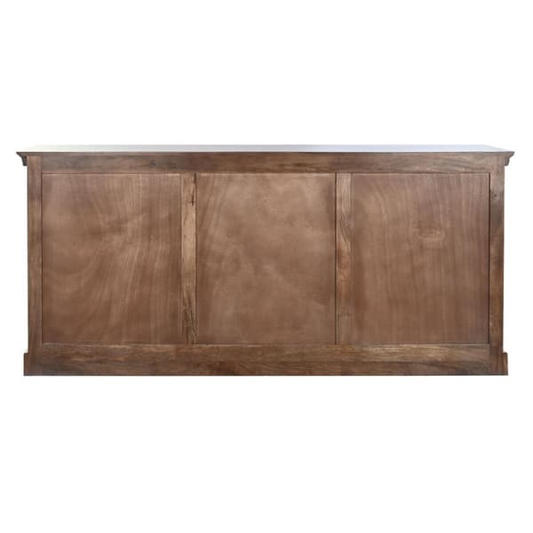 Skænk DKD Home Decor Hvid Mørkebrun Mangotræ (180 x 46 x 83 cm)