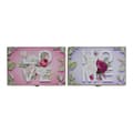 Pikkukuva 1 / 3: Koristerasia DKD Home Decor Pinkki Liila Puu MDF Trooppinen Tiski (2 osaa)