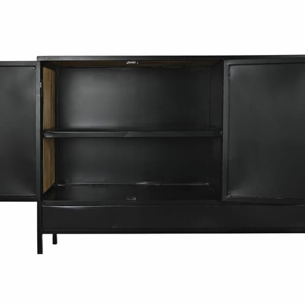 Sivupöytä DKD Home Decor Ruskea Musta Metalli Mangopuu (160 x 40 x 90 cm)