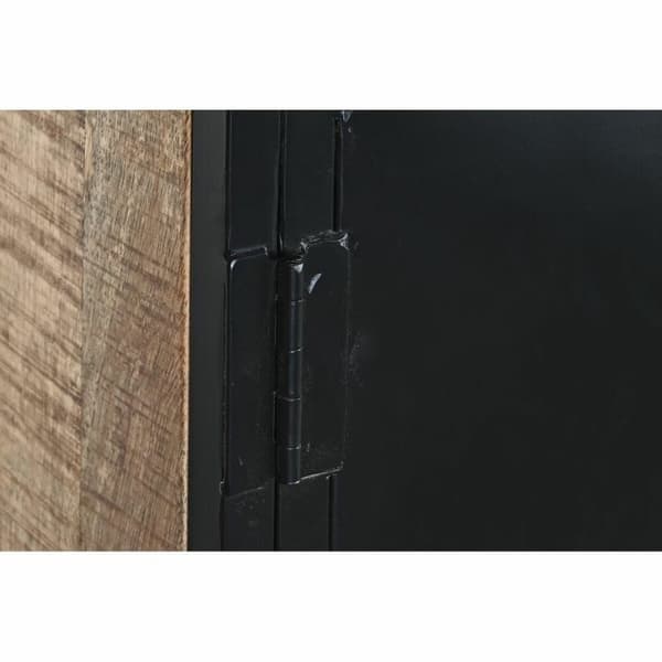 Sivupöytä DKD Home Decor Ruskea Musta Metalli Mangopuu (160 x 40 x 90 cm)
