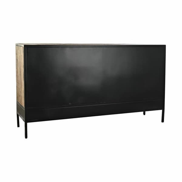 Sivupöytä DKD Home Decor Ruskea Musta Metalli Mangopuu (160 x 40 x 90 cm)
