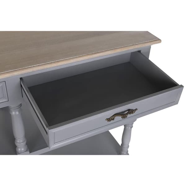 Sivupöytä DKD Home Decor 117 x 39 x 89 cm Harmaa Luonnollinen Paolownia wood Puu MDF