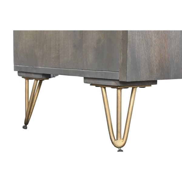 Sivupöytä DKD Home Decor Metalli Ruskea Mangopuu (177 x 45 x 77 cm)