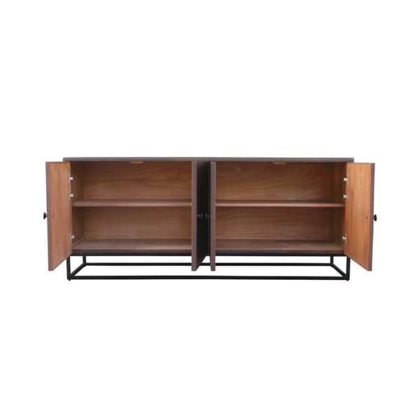 Sivupöytä DKD Home Decor 177 x 38 x 75 cm Tummanruskea Puu