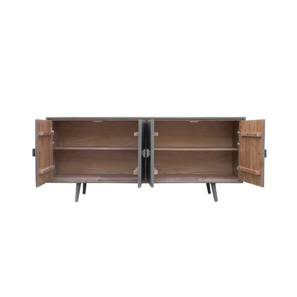 Sivupöytä DKD Home Decor 177 x 38 x 75 cm Puu Tumman harmaa