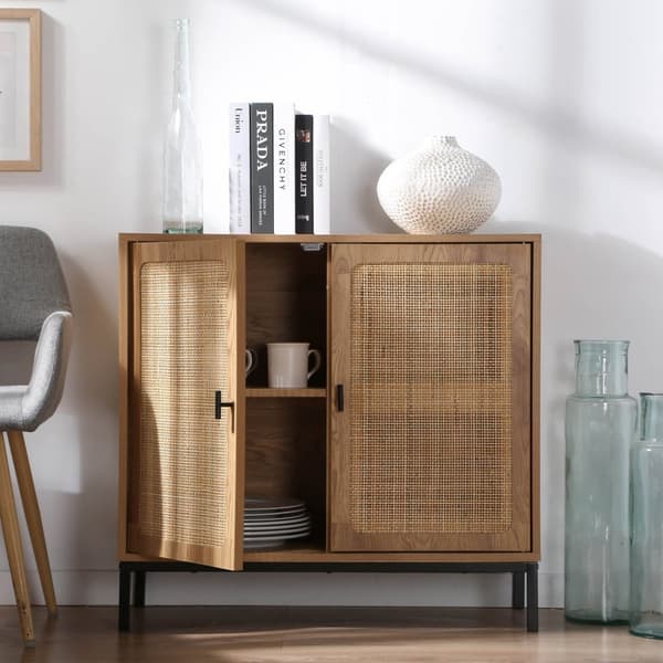 Sideboard 2 Dörrar i Naturrotting L80 cm - JAYA
