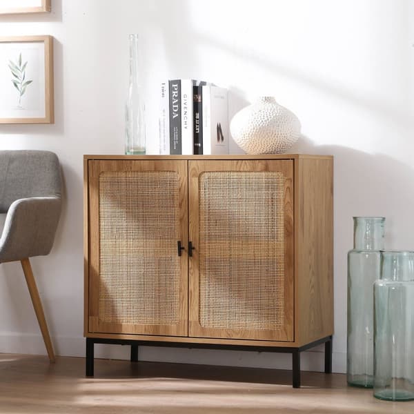Sideboard 2 Dörrar i Naturrotting L80 cm - JAYA
