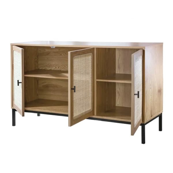 Sideboard 3 Dörrar Cannage Rotting L120 cm - JAYA