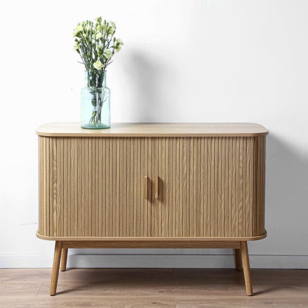 Vintage skänk trädekor 2 skjutdörrar L110cm - ERNEST
