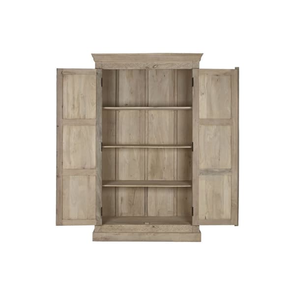Skap Home ESPRIT Naturell Treverk av mangotre 125 x 43 x 214 cm