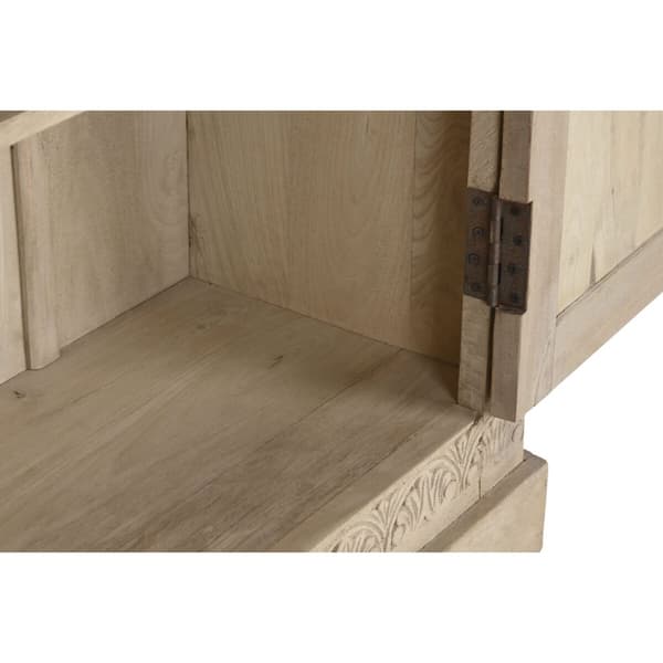 Skap Home ESPRIT Naturell Treverk av mangotre 125 x 43 x 214 cm