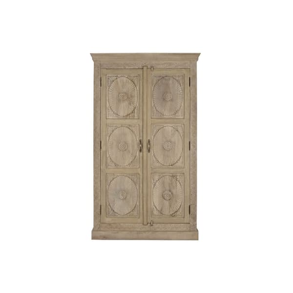 Skap Home ESPRIT Naturell Treverk av mangotre 125 x 43 x 214 cm