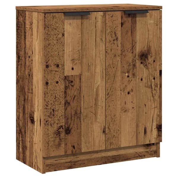 vidaXL Skänkar 3 delar åldrat trä 60x30x70 cm konstruerat trä
