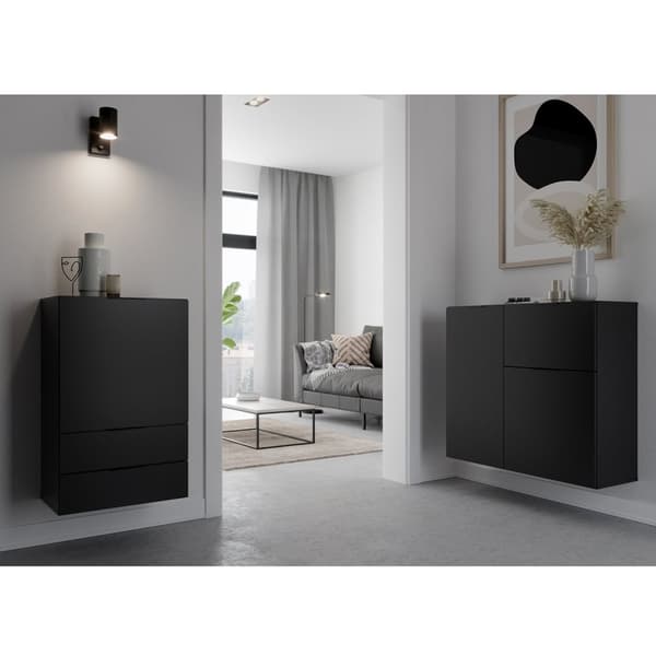 Buffet 2 Portes 1 Tiroir L89cm - Dark
