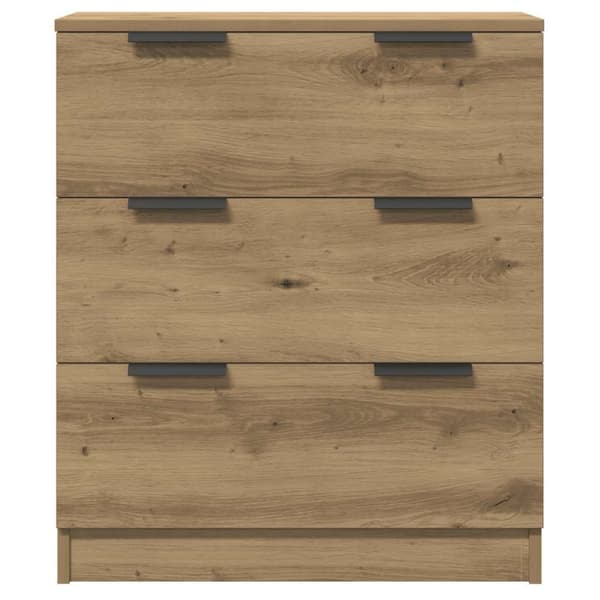 vidaXL Skänkar 3 delar ek 60x30x70 cm konstruerat trä