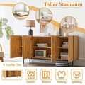 Miniatyrbild 5 av 8: Sideboard - 4 dörrar med justerbara hyllor - Naturell