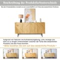 Miniatyrbild 6 av 8: Sideboard - 4 dörrar med justerbara hyllor - Naturell