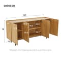 Miniatyrbild 7 av 8: Sideboard - 4 dörrar med justerbara hyllor - Naturell