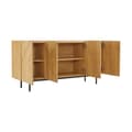 Miniatyrbild 8 av 8: Sideboard - 4 dörrar med justerbara hyllor - Naturell
