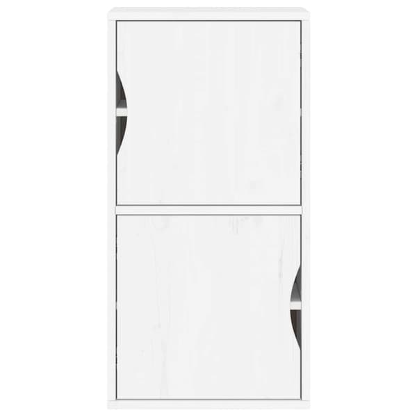 vidaXL Sivukaappi ODDA valkoinen 40x24x79 cm massiivipuu mänty