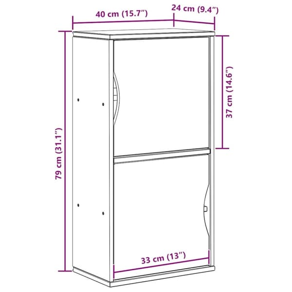 vidaXL Sivukaappi ODDA valkoinen 40x24x79 cm massiivipuu mänty