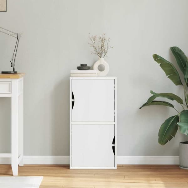 vidaXL Sideskap ODDA hvit 40x24x79 cm heltre furu