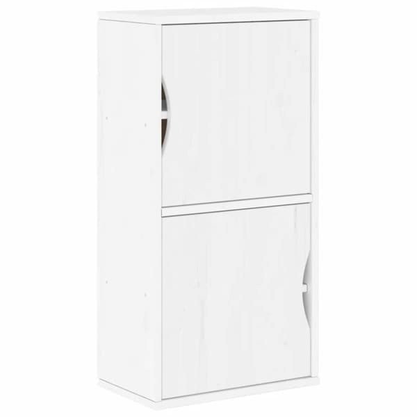 vidaXL Sideskap ODDA hvit 40x24x79 cm heltre furu