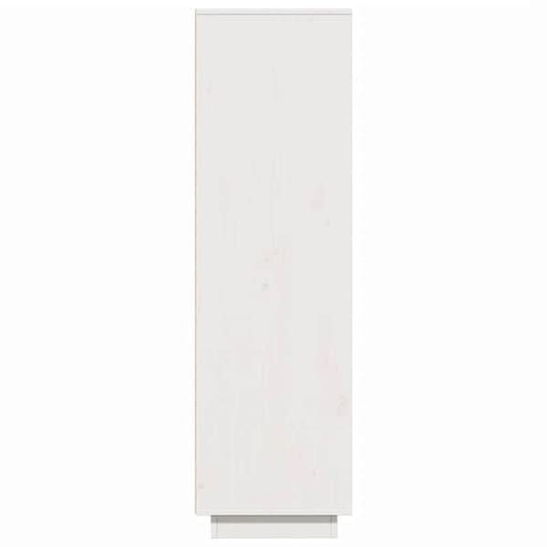 vidaXL højskab 89x34x116,5 cm massivt fyrretræ hvid