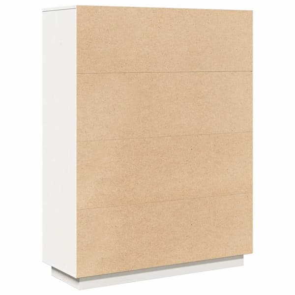 vidaXL højskab 89x34x116,5 cm massivt fyrretræ hvid