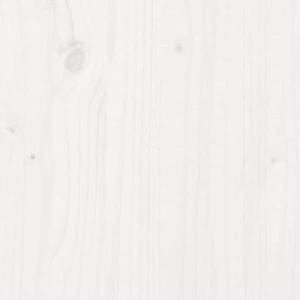 vidaXL højskab 89x34x116,5 cm massivt fyrretræ hvid