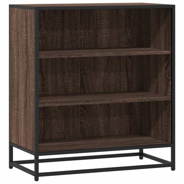 vidaXL Skänk brun ek 68x35x76 cm konstruerat trä och metall