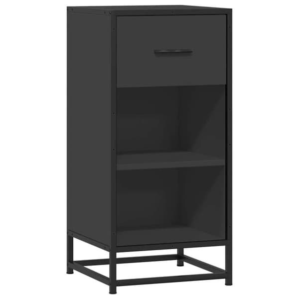 vidaXL senkki musta 35,5x35x76 cm suunniteltu puu ja metalli