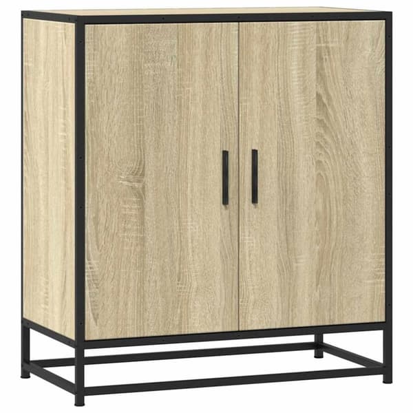 vidaXL skab 68x35x76 cm konstrueret træ og metal sonoma-eg