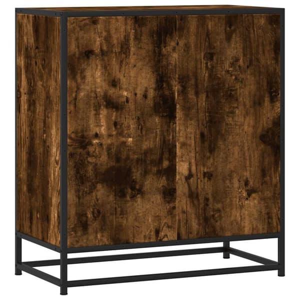 vidaXL Skjenk røkt eik 68x35x76 cm konstruert tre og metall