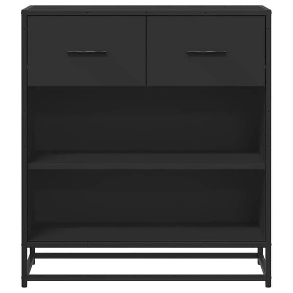 vidaXL Skänk svart 68x35x76 cm konstruerat trä