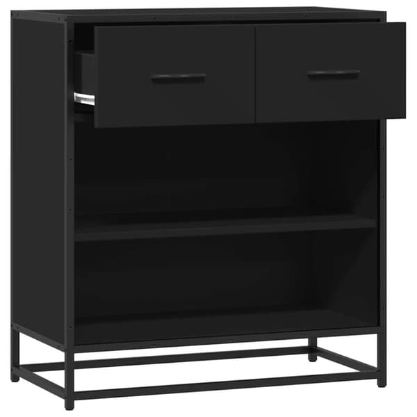 vidaXL Skänk svart 68x35x76 cm konstruerat trä