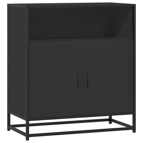 vidaXL Skänk svart 68x35x76 cm konstruerat trä