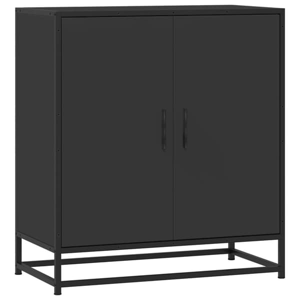 vidaXL senkki musta 68x35x76 cm suunniteltu puu ja metalli
