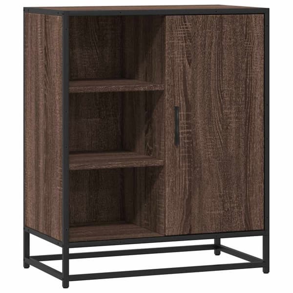 vidaXL Skjenk brun eik 62x35x76 cm konstruert tre