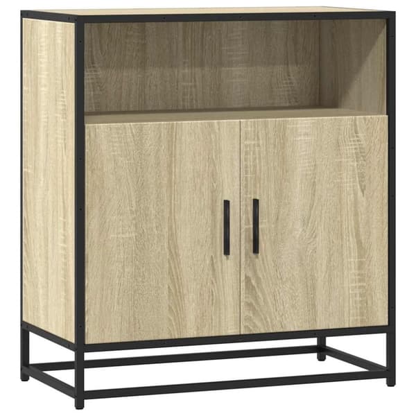 vidaXL Skjenk sonoma eik 68x35x76 cm konstruert tre