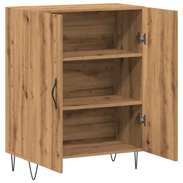 vidaXL Skjenk artisan eik 69,5x34x90 cm konstruert tre