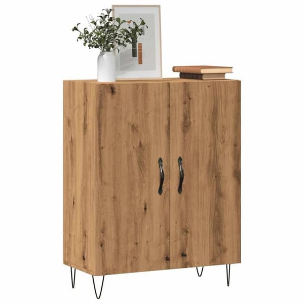 vidaXL Skjenk artisan eik 69,5x34x90 cm konstruert tre