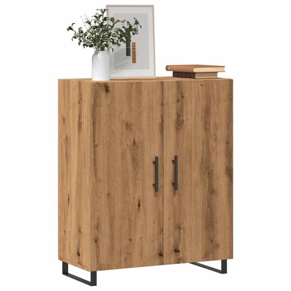 vidaXL Skjenk artisan eik 69,5x34x90 cm konstruert tre