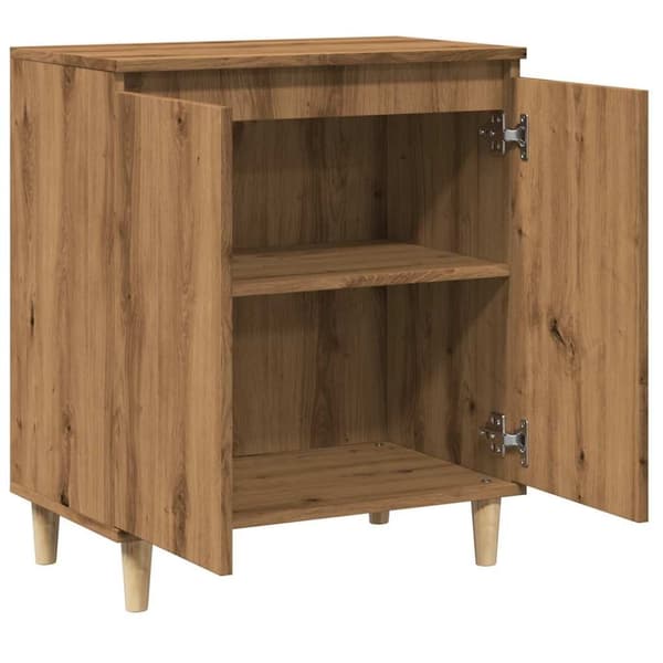 vidaXL skænk 60x35x70 cm konstrueret træ egetræsfarve