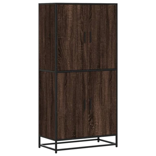 vidaXL Kaappi ruskea 68x35x139 cm tekninen puu