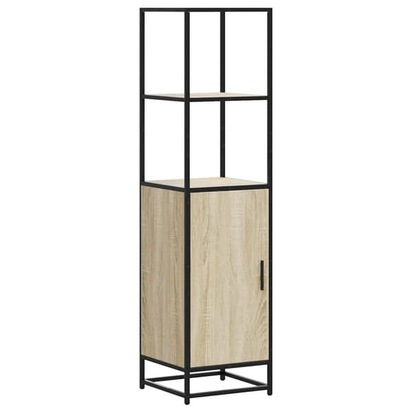 vidaXL Högskåp sonoma-ek 35,5x35x139 cm konstruerat trä och metall