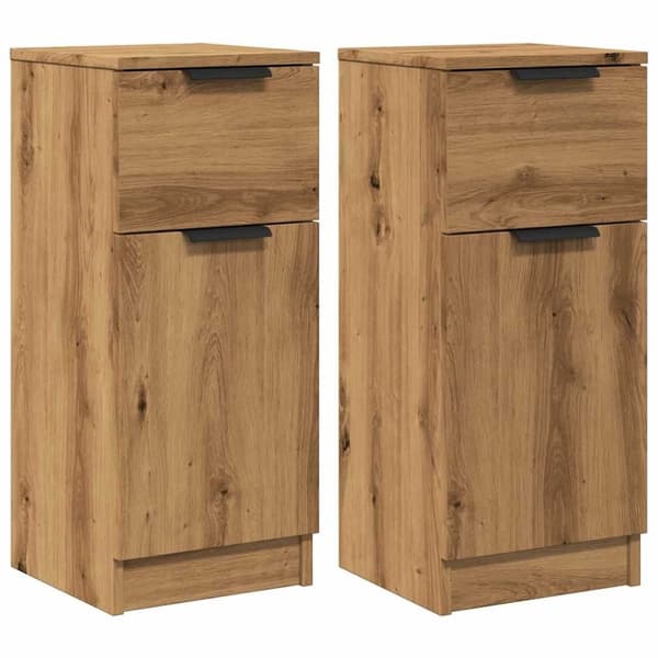 vidaXL Skjenker 2 stk artisan eik 30x30x70 cm konstruert tre